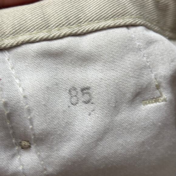 Vintage Lee Khaki Chino Tapered High Waist Chino Womens 12 Petite '85 - Picture 8 of 9